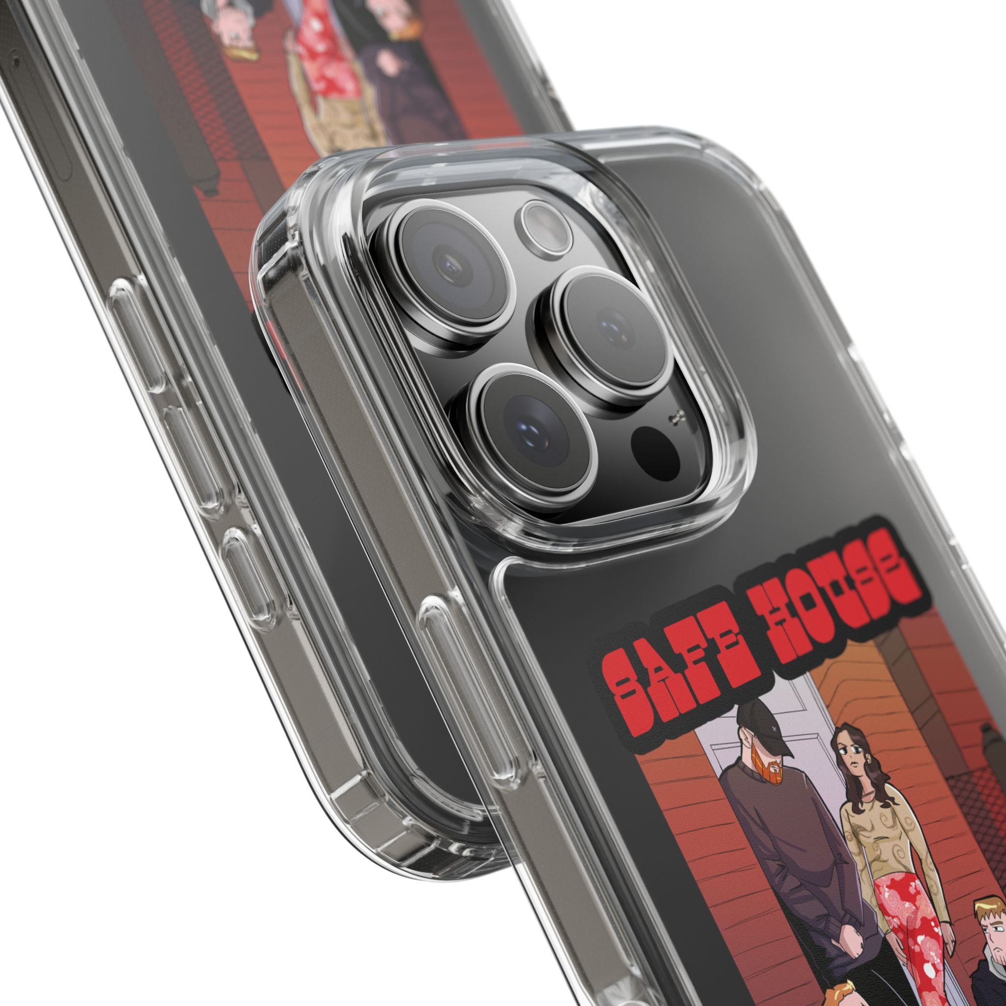 Phone Case — 'Safe House Paranoid' Clear Protective Case (Illustrated Band Art)