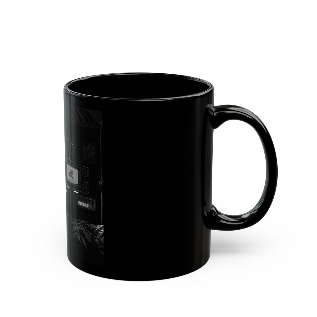 Retro Horror Gaming Room Black Mug — 'Paranoid'