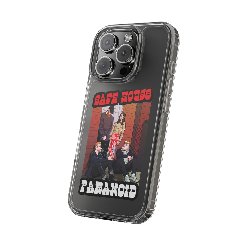Phone Case — 'Safe House Paranoid' Clear Protective Case (Illustrated Band Art)