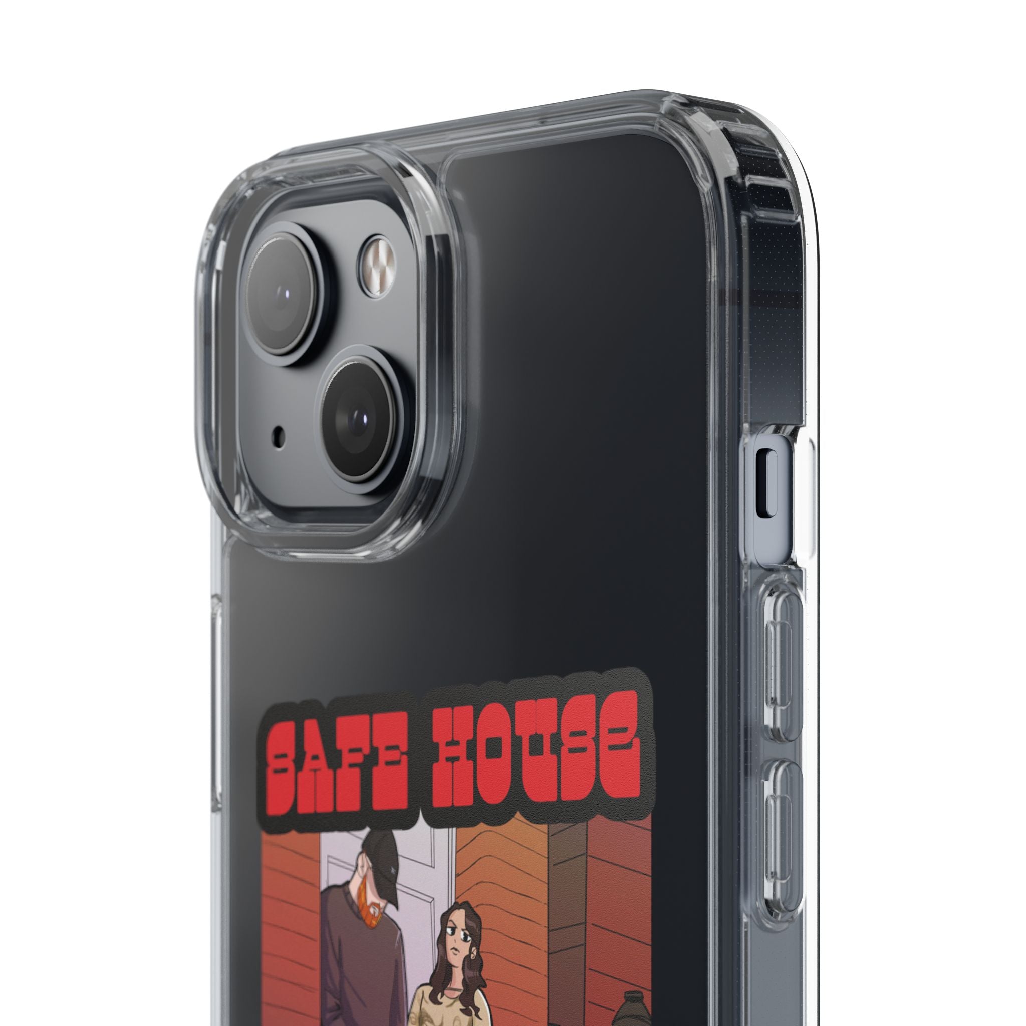 Phone Case — 'Safe House Paranoid' Clear Protective Case (Illustrated Band Art)