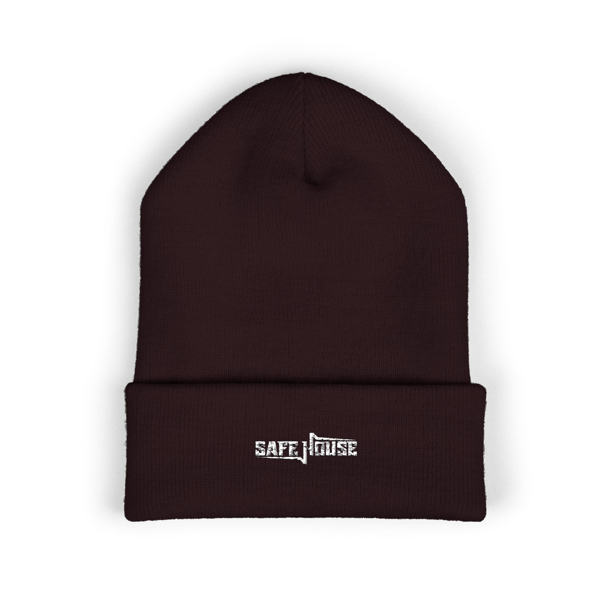 Embroidered "Safe House" Beanie