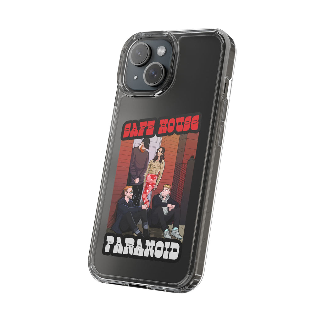 Phone Case — 'Safe House Paranoid' Clear Protective Case (Illustrated Band Art)