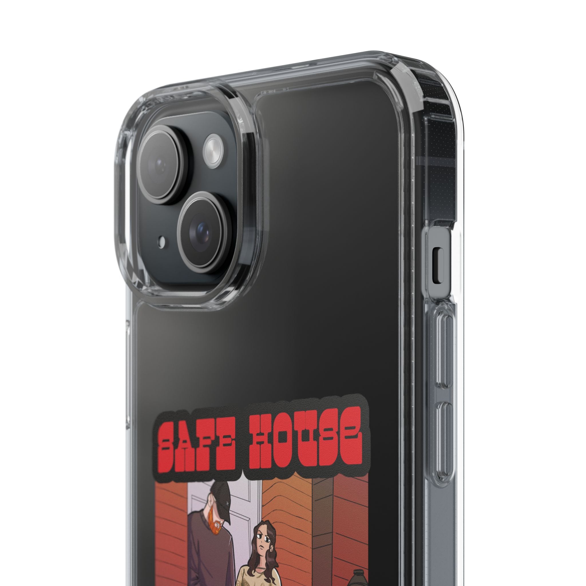 Phone Case — 'Safe House Paranoid' Clear Protective Case (Illustrated Band Art)