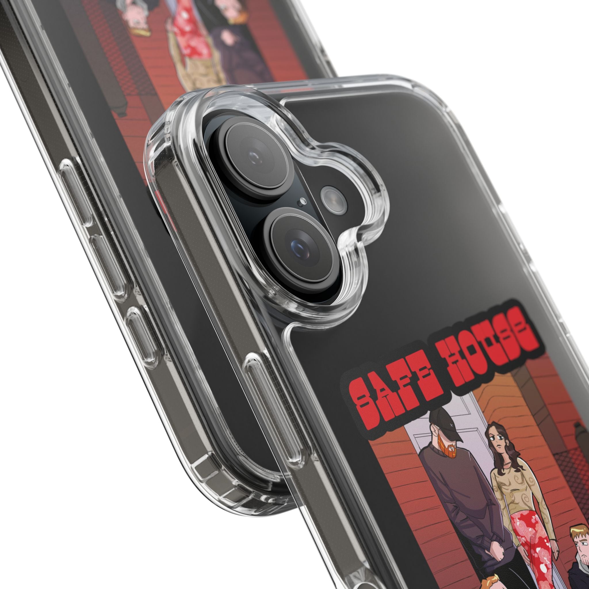 Phone Case — 'Safe House Paranoid' Clear Protective Case (Illustrated Band Art)