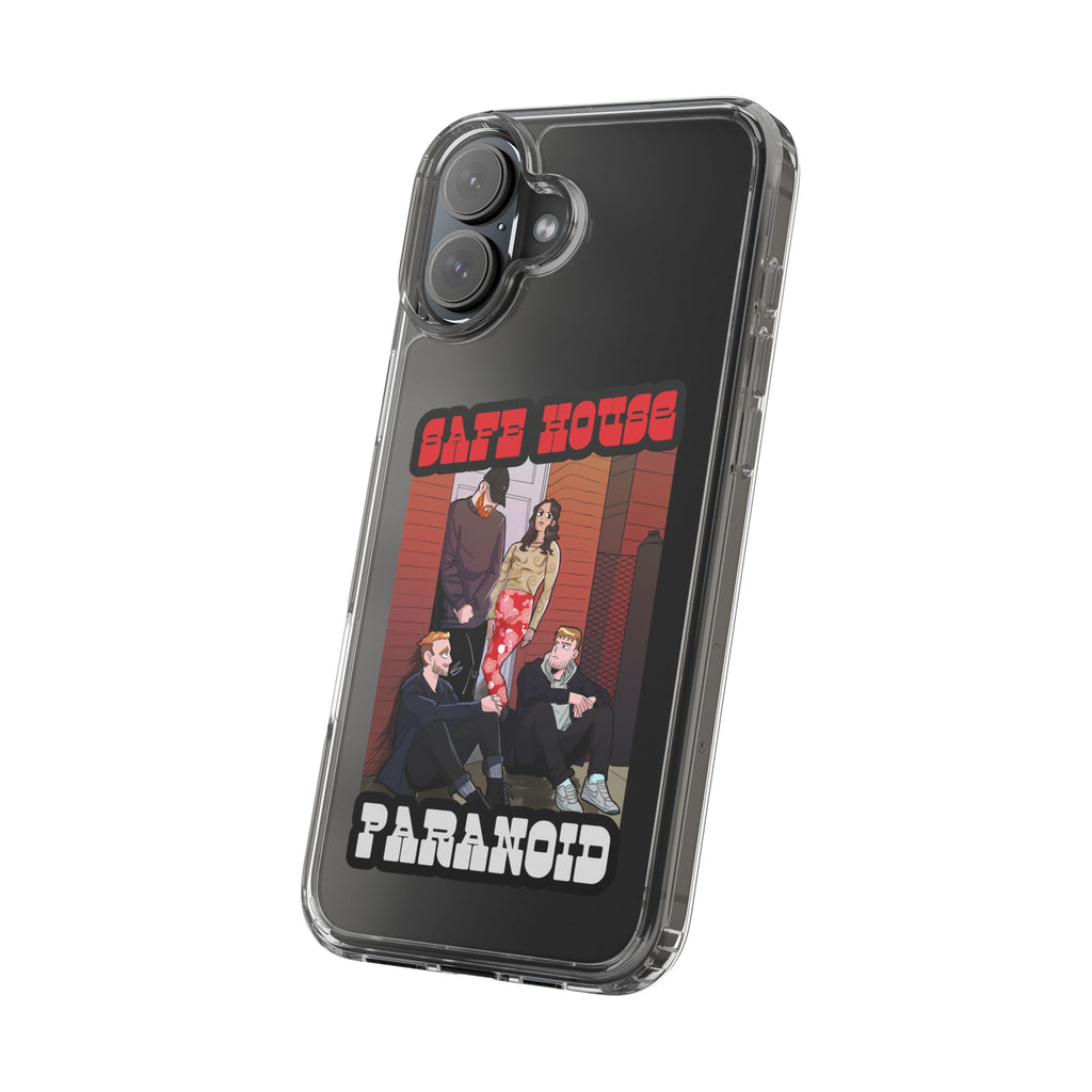 Phone Case — 'Safe House Paranoid' Clear Protective Case (Illustrated Band Art)