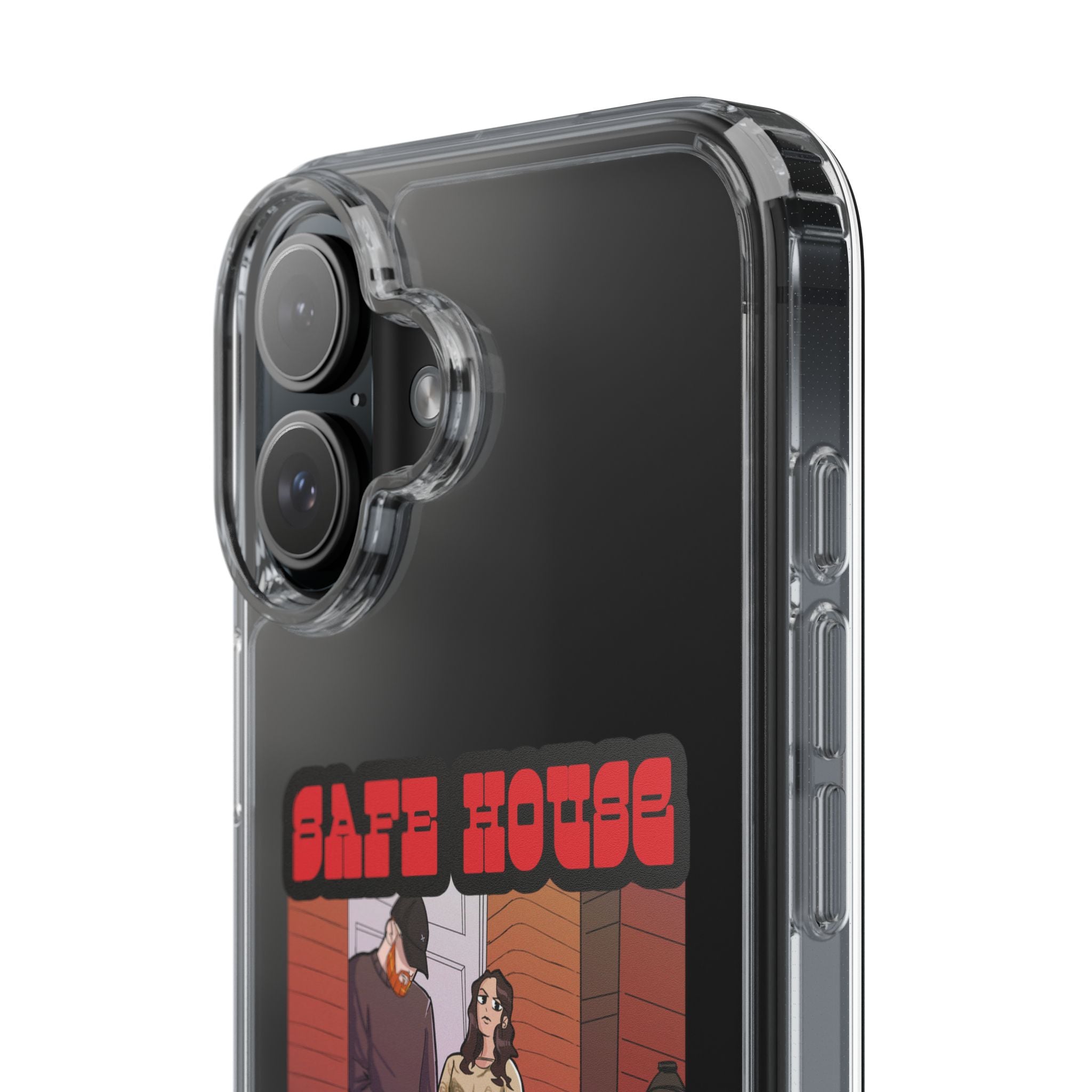 Phone Case — 'Safe House Paranoid' Clear Protective Case (Illustrated Band Art)