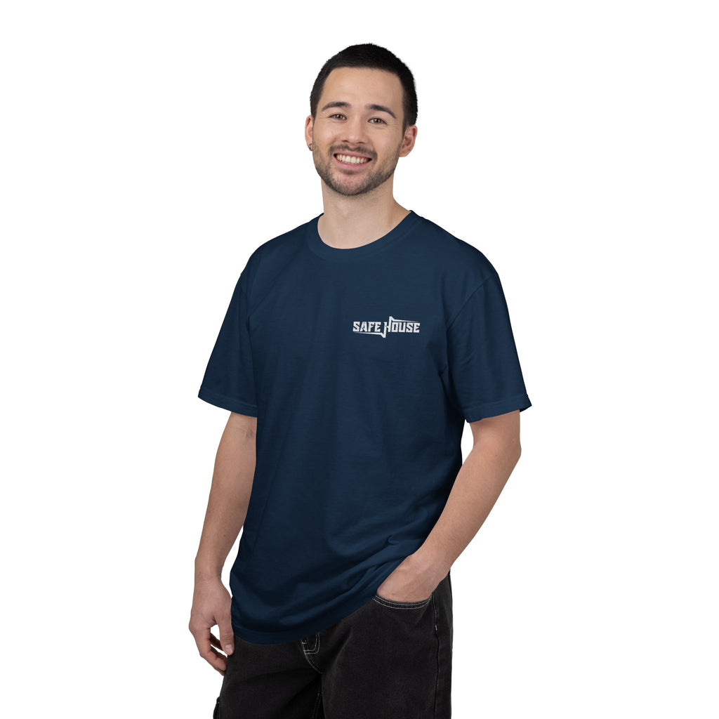 Safe House Paranoid Band Tee — Graphic White Garment-Dyed T-Shirt