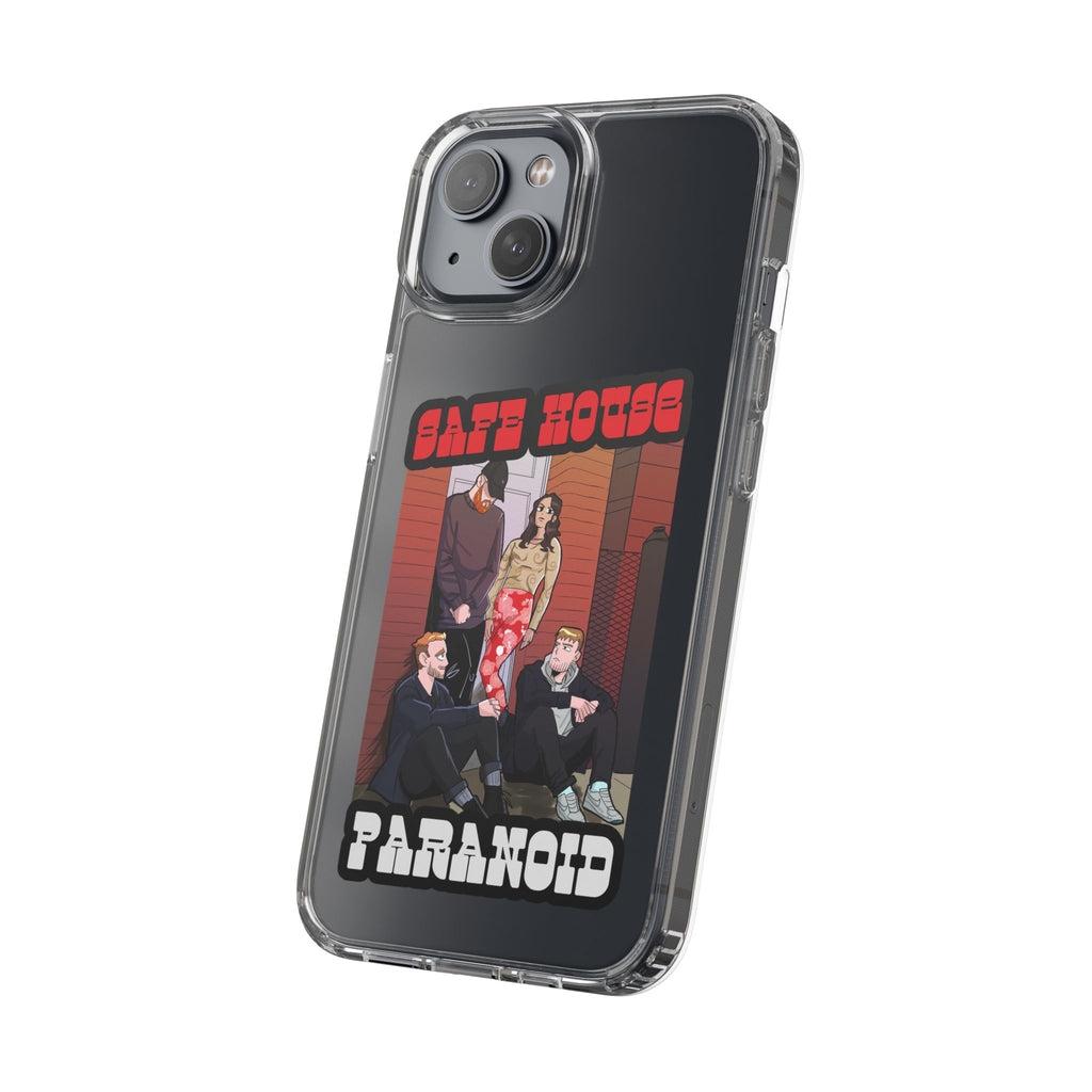 Phone Case — 'Safe House Paranoid' Clear Protective Case (Illustrated Band Art)
