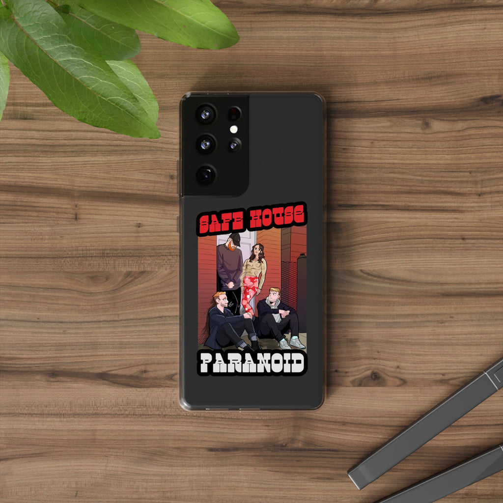 Phone Case — 'Safe House Paranoid' Clear Protective Case (Illustrated Band Art)