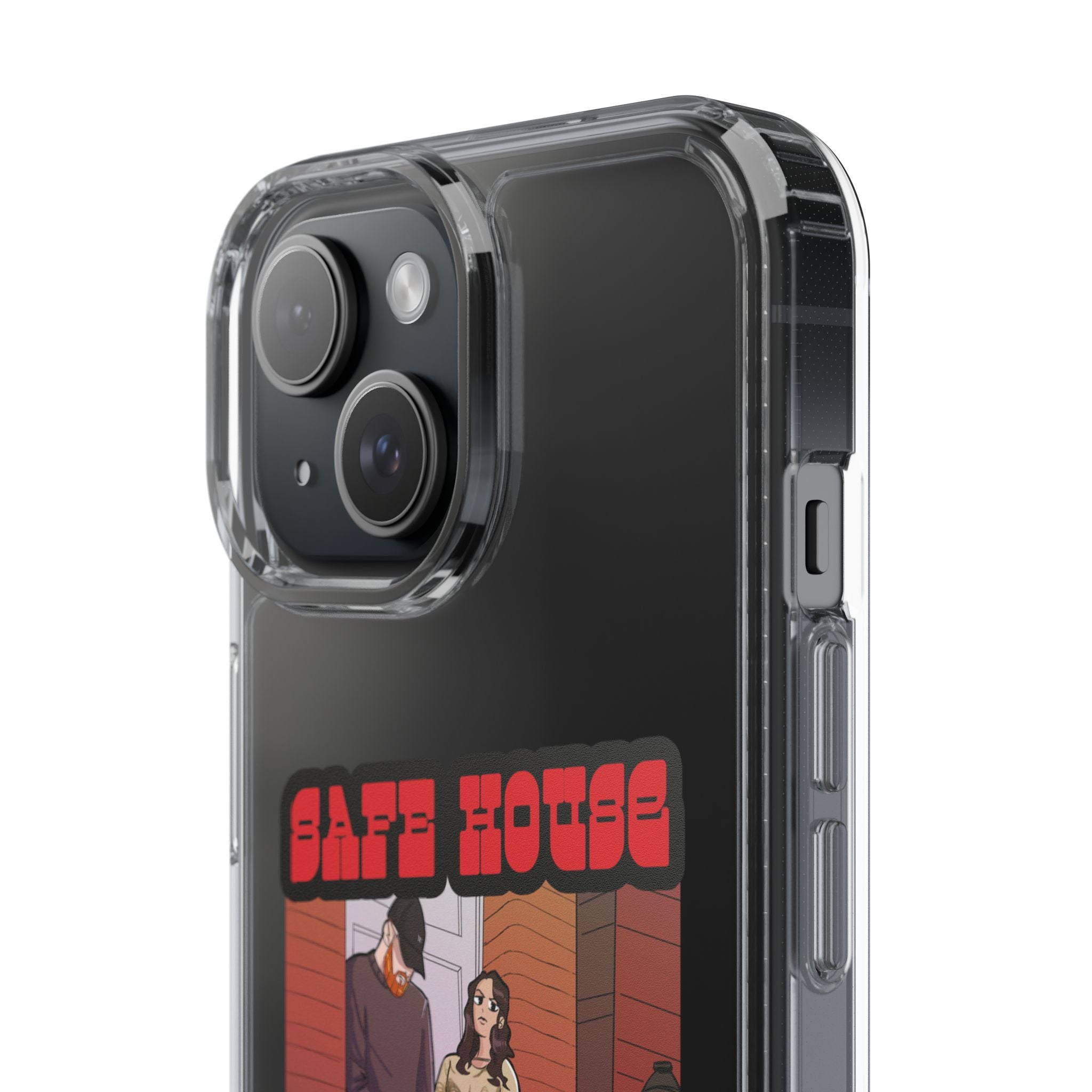 Phone Case — 'Safe House Paranoid' Clear Protective Case (Illustrated Band Art)