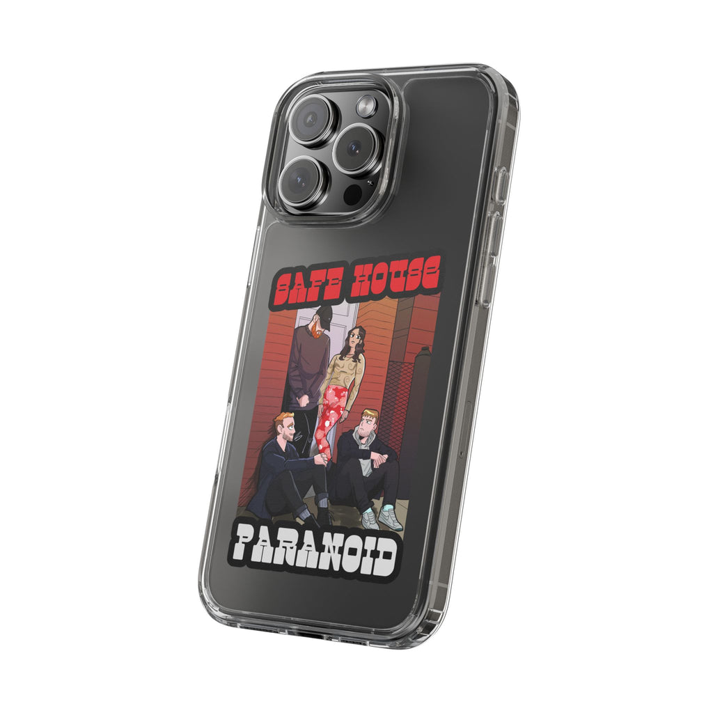 Phone Case — 'Safe House Paranoid' Clear Protective Case (Illustrated Band Art)