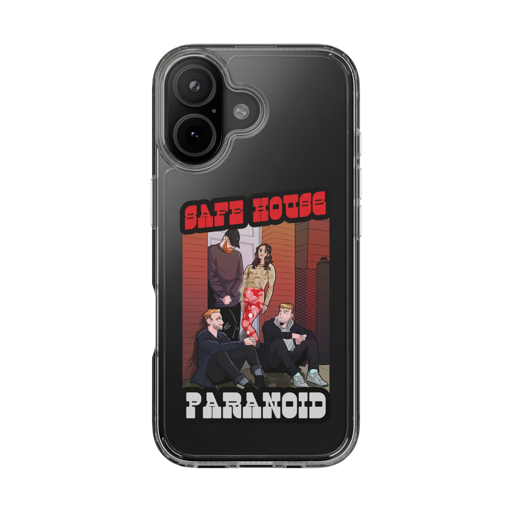 Phone Case — 'Safe House Paranoid' Clear Protective Case (Illustrated Band Art)