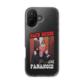 Phone Case — 'Safe House Paranoid' Clear Protective Case (Illustrated Band Art)