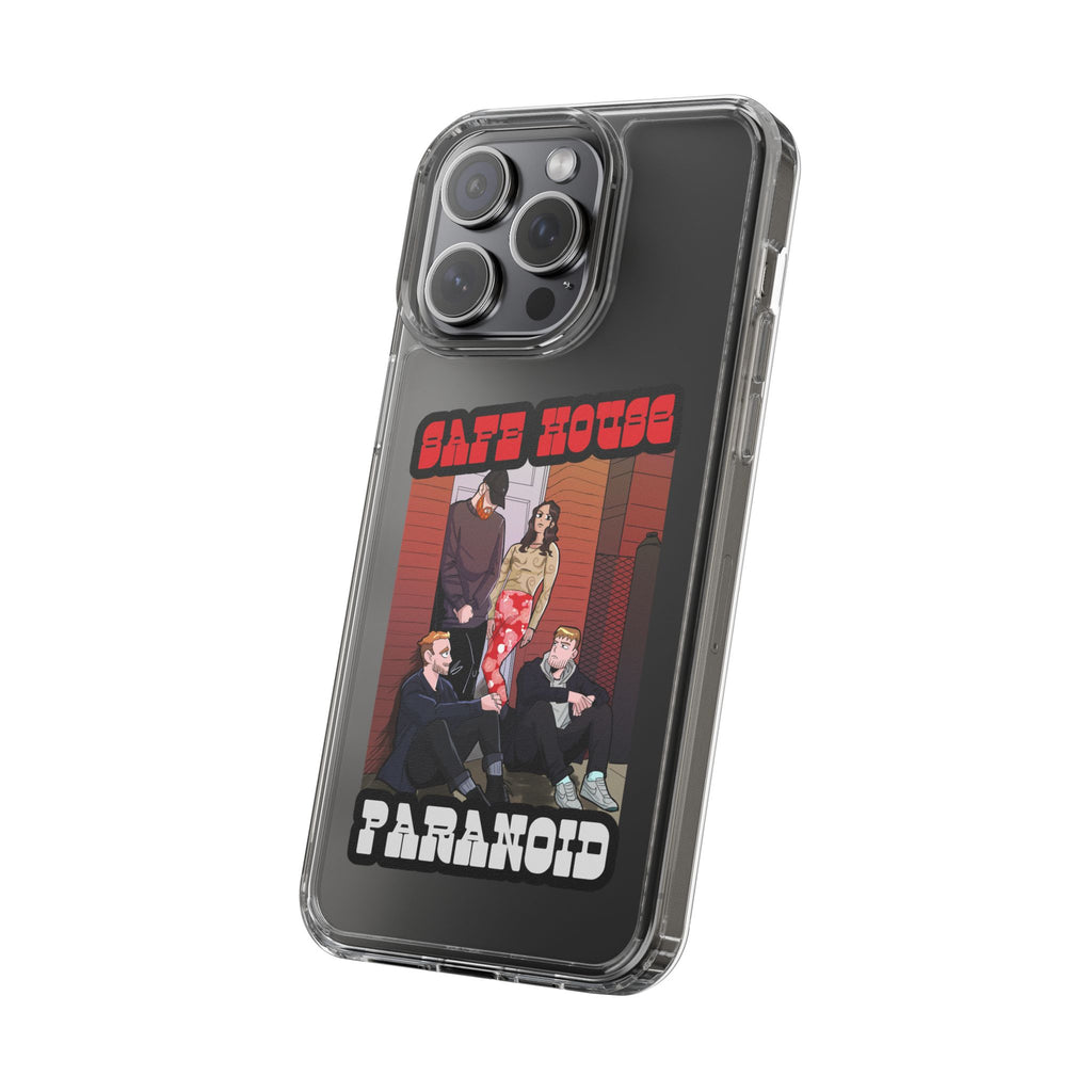 Phone Case — 'Safe House Paranoid' Clear Protective Case (Illustrated Band Art)