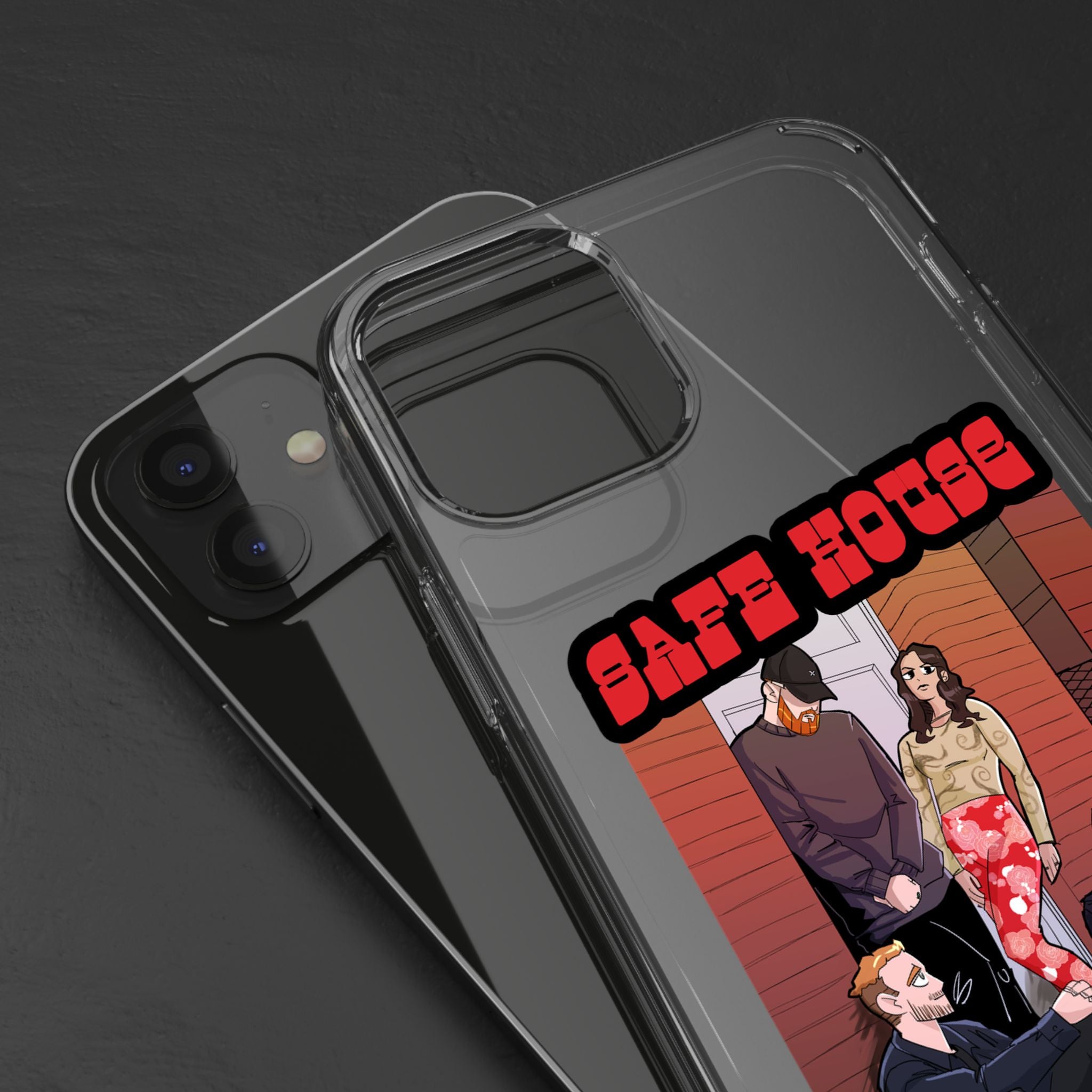 Phone Case — 'Safe House Paranoid' Clear Protective Case (Illustrated Band Art)