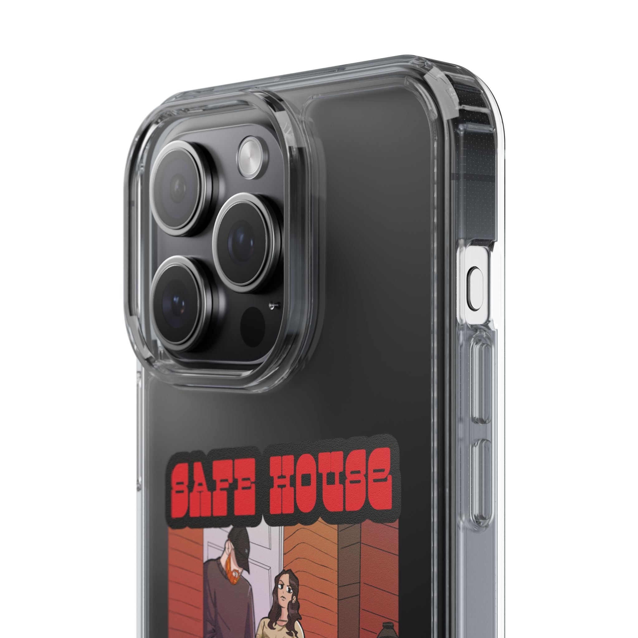 Phone Case — 'Safe House Paranoid' Clear Protective Case (Illustrated Band Art)