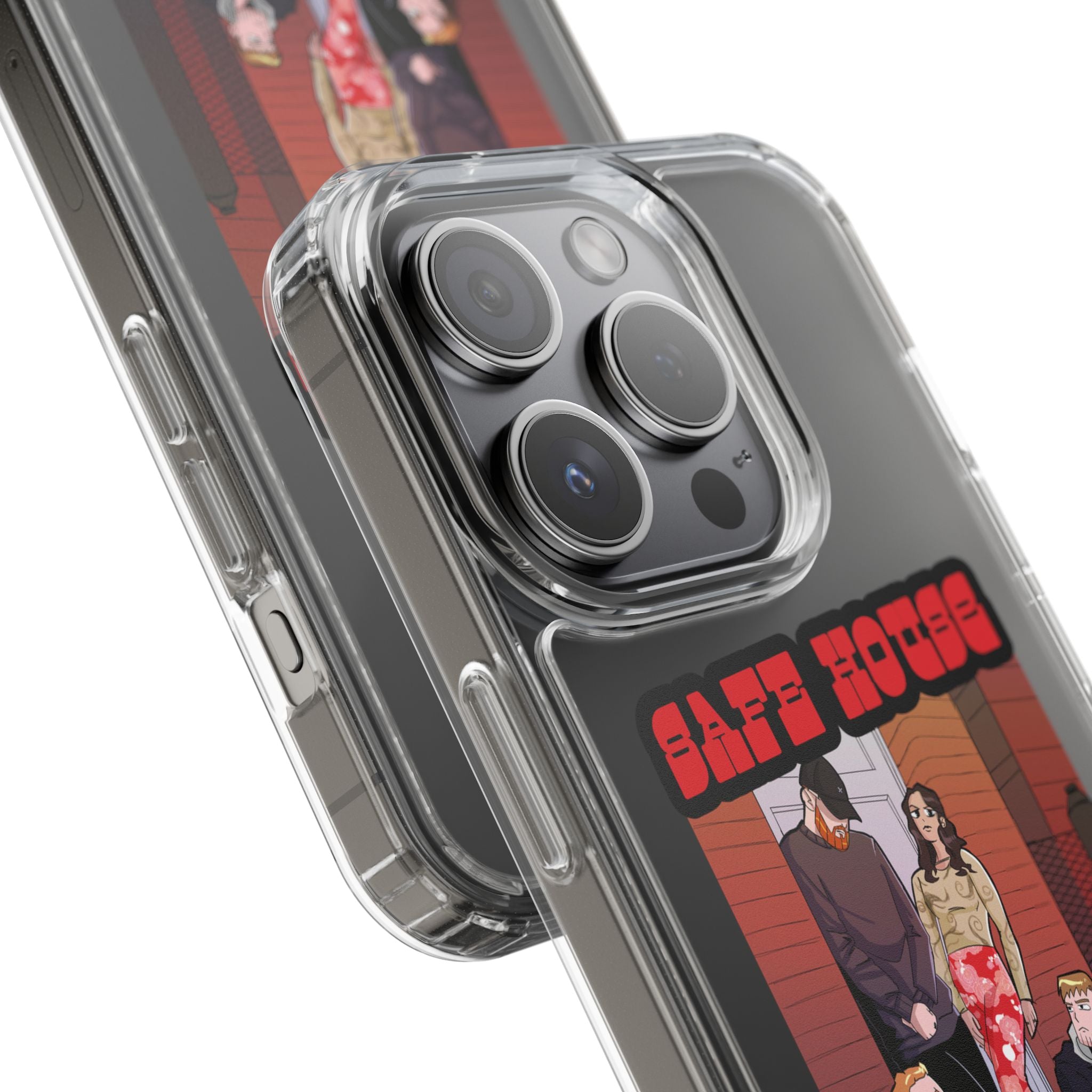 Phone Case — 'Safe House Paranoid' Clear Protective Case (Illustrated Band Art)